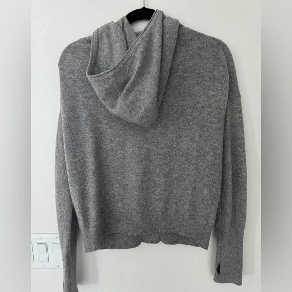 White + Warren Heather Gray Zip Up Hoodie SM - Picture 7 of 9